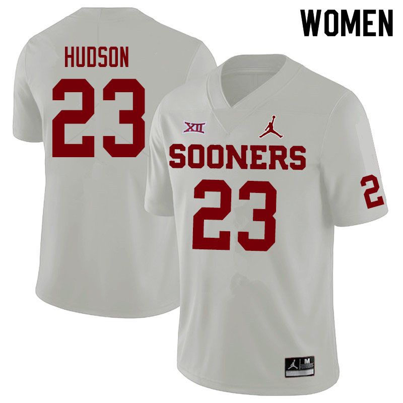 Jordan Brand Women #23 Todd Hudson Oklahoma Sooners College Football Jerseys Sale-White